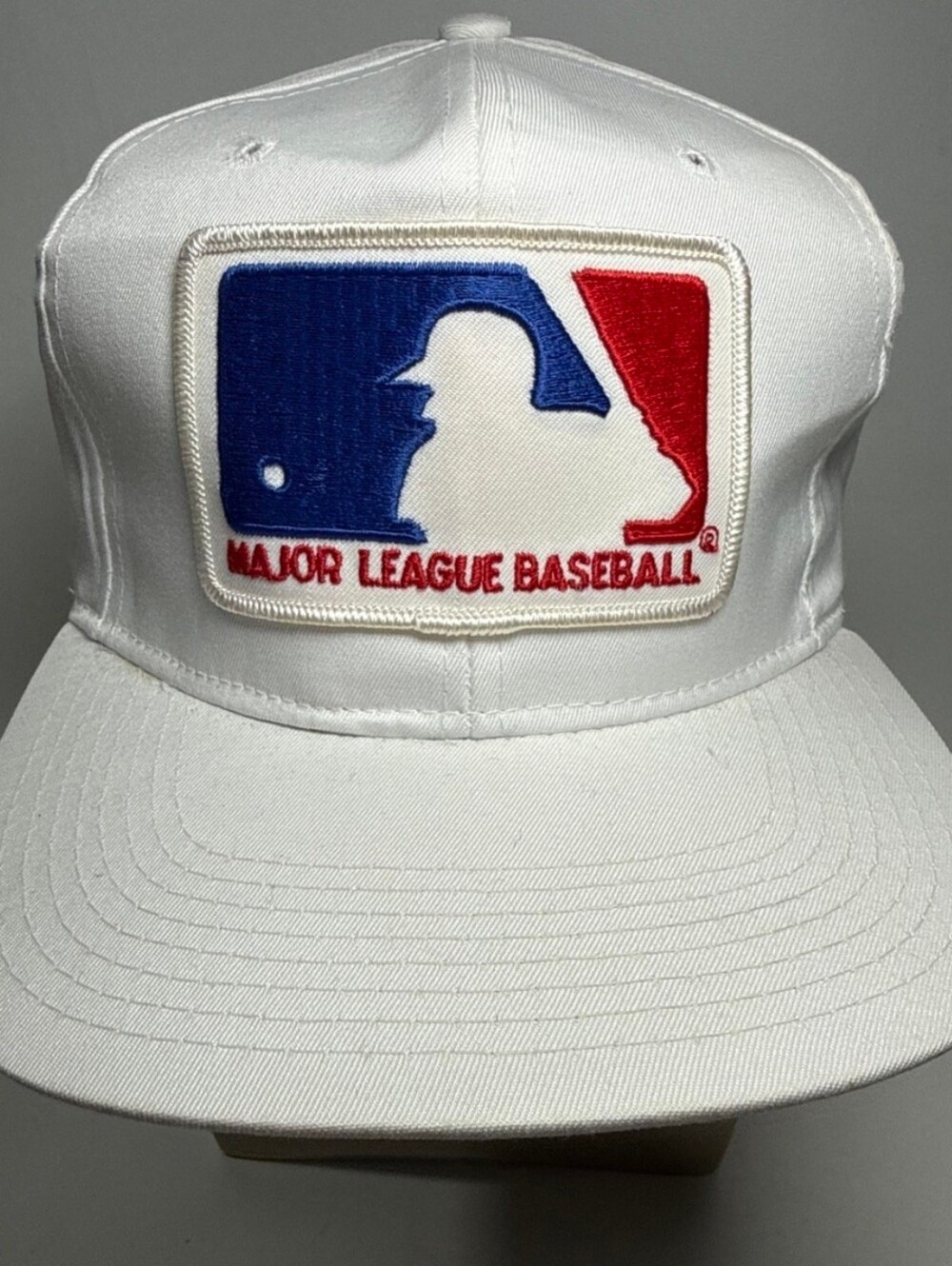 Vintage MLB New Era Pro Design Batterman Logo White 90s Snapback White Logo Cap